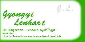 gyongyi lenhart business card